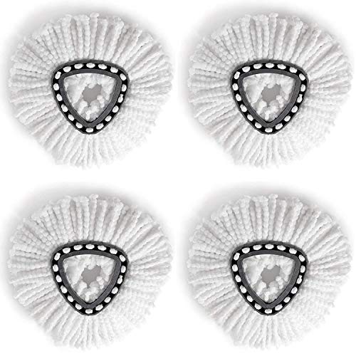 4 Pack Spin Mop Replacement Head Microfiber Mop Head Refills Easy Cleaning Mop Head Replacement