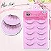 HER NAME best short eyelashes Soft mink false eyelashes Handmade natural looking fake eyelashes (5-Pairs)
