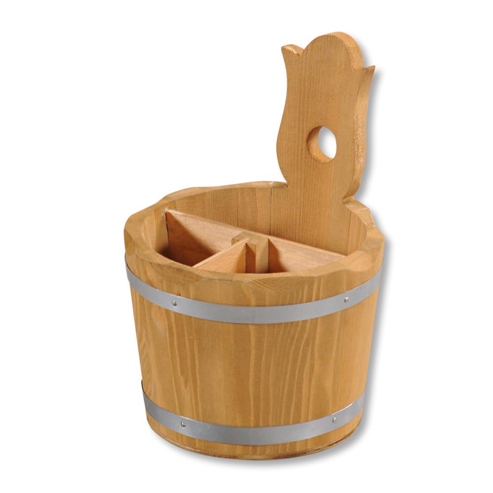 Wooden Cutlery Holder, Height 20 cm, Depth 14 cm
