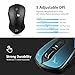 Pictek Wireless Mouse, Computer Mouse Optical Mice with 5 Adjustable DPI, On / Off Button, Energy-saving Mode for Laptop, Macbook, PC