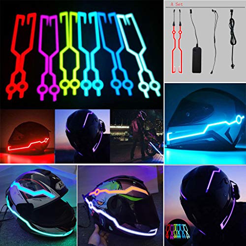callm Fashion LED Light Kit Night Riding Motorcycle Helmet Signal Flashing Stripe Bar (Blue)