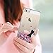 LeYi Compatible for iPhone SE Case (2016), iPhone 5S Case, iPhone 5 Case with 2pcs Tempered Glass Screen Protector for Girls Women, Cute Glitter Liquid Clear Protective Case for iPhone 5, Rose Gold