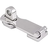 Stainless Steel 316 Heavy Duty Door Hasp with Turning Padlock Eye Mount 3" x 1"