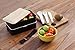 PuTwo Bento Box Leakproof 2 Tier with Cutlery Lunch Box Microwave BPA Free All-in-One - Bamboo Black