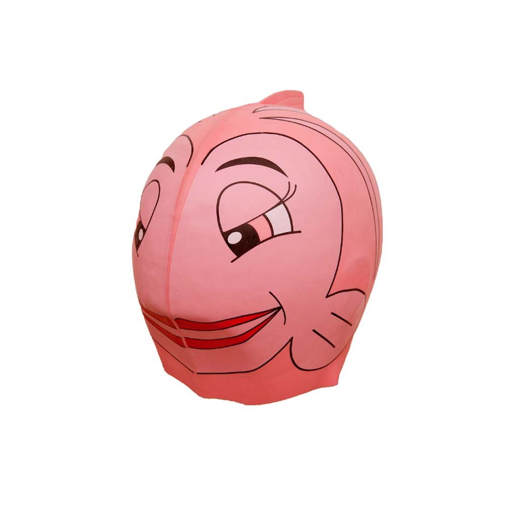 KATIES PLAYPEN / BABY BEST BUYS Childs Silicone Swimming Cap - Pink Fish Design - One Size