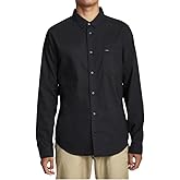 RVCA Mens Thatll Do Stretch Long Sleeve Woven Button Front Shirt