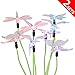 [4LED Version] 2 Sets Solar Decorative Garden Lights, Hallomall Color Changing Outdoor Stake Lights of Hummingbird, Dragonflies and Butterfly, Solar Landscape Lighting for Lawn Yard Garden Patio