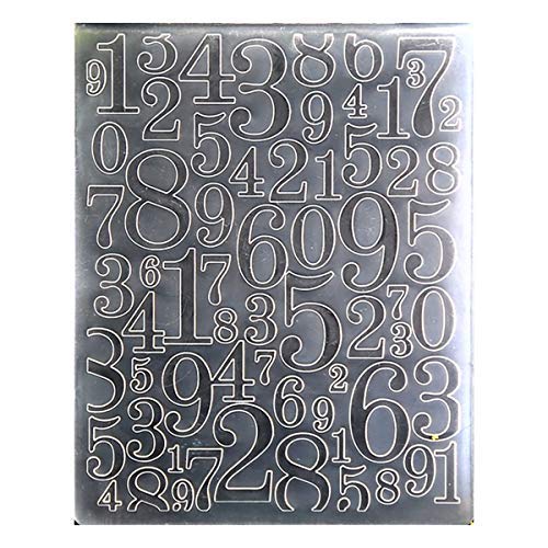 Kwan Crafts Numbers 0-9 Plastic Embossing Folders for Card Making Scrapbooking and Other Paper Crafts