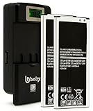 Two (2pk) Bastex Replacement Battery For Samsung Galaxy Note 4 N910+plus One (1) Bastex External Dock LCD Battery Charger