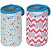 8 oz (Set of 2 pcs) Miracle Bean Neoprene Baby Bottle Sleeves – Adjustable Sleeves. Glass Bottles – Improved Heat/Cold Retention – Moisture Wicking, Non-Slip Grip – Fox and Elephant Designs