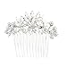 SEPBRDIALS Rhinestone Crystal Wedding Bridal Hair Side Comb Pins Hair Accessories Jewelry FA5071 (Silver)