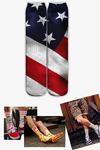 USA Flag Sports Crew Socks for Women