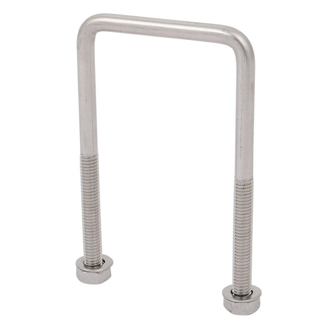 Sourcingmap M6 Thread 45mm Inner Width 304 Stainless Steel Square U Bolt w Hex Nut Washer