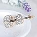 sourjas Gold Plated Clear AAA+ Crystal Elegant Violin Fiddle Cello Music Art Deco Lapel Pin Brooches Collar