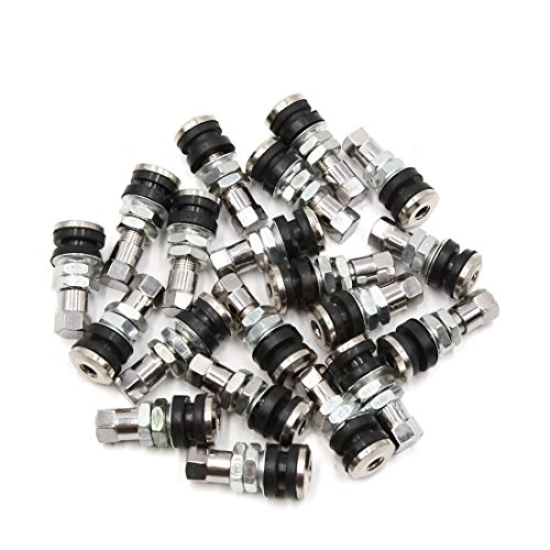 Click Here to See More Images uxcell 34mm Length Silver Tone Straight Anti-leakage Tire Valve Stem Cap 20Pcs