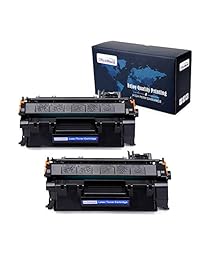 Office World cartucho de tóner de repuesto compatible para HP 05 A CE505 A (negro, 2-packs), trabajo con LaserJet P2035 P2055DN P2035 N P2055D P2055 X