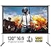 Yaheetech 120-INCH 16:9, 4K Ultra HD, Active 3D, HDR Ready Portable Movie Home Theater Projector Screen Front Projection with Stand Legs and Carry Bag