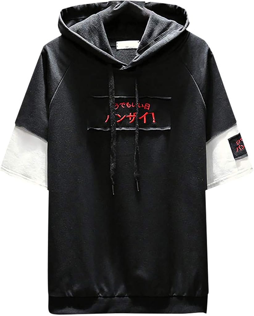 half sleeve hoodie t shirt