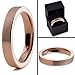 Charming Jewelers Tungsten Wedding Band Ring 4mm Men Women Comfort Fit 18k Rose Gold Black Flat Cut Brushed