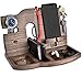 Wood Cell Phone Stand Smartwatch Wallet Holder. Man Cave Decor Multiple Gadget Dock Mobile Accessory Organizer. Nightstand Charging Docking Station Dad Wooden Desk Storage. Bed Side Dresser Valet Tray