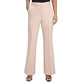 DKNY Womens Pintuck High Rise Bootcut Pants Pink 12
