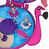 Polly-Pocket-Big-Pocket-World-Flamingo-Floatie-Compact-Amazon-Exclusive Polly Pocket Pocket World Flamingo Floatie Compact with Water Area, Hot Tub, Waterfall, Micro Polly and Shani Dolls…