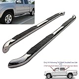 RAFTUDRIVE Running Boards: 3 in Round Stainless Steel for 05-18 Toyota Tacoma Double Cab (with 2 Full Size Front Doors and 2 Full Size Rear Doors)