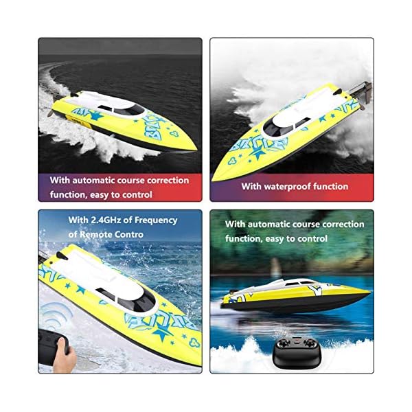 Demeras RC Boot 2,4 GHz Wasserdicht RC Boot Spielzeug Yacht Elektrospielzeug Kinder Schiff Fahrzeugmodell für Kinder… – Bild 6