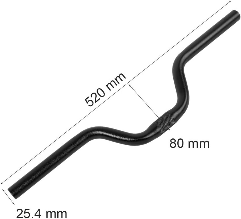 Tbest Riser Handlebars, Aluminum Alloy Mountain Bike Road Bicycle Fixed Gear Riser Bar Handlebar 25.4mm*520mm - Image 4