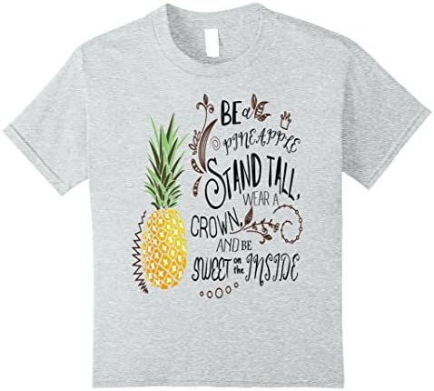 unisex-child Be A Pineapple T-Shirt Funny Quote Tee 12 Heather Grey