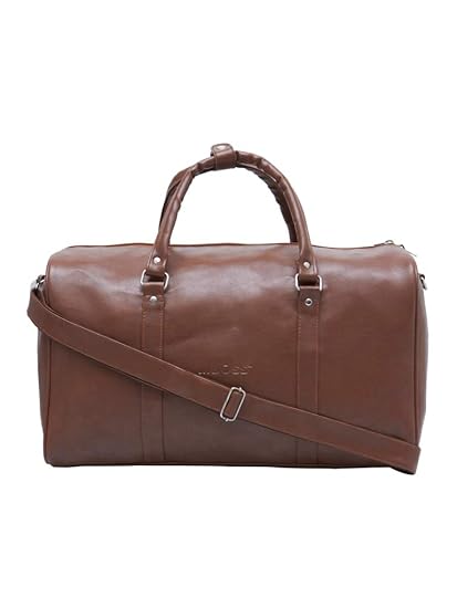 MBOSS Tan 37 Liter Faux Leather Duffel Tote Gym Travel Bag TB 014 TAN