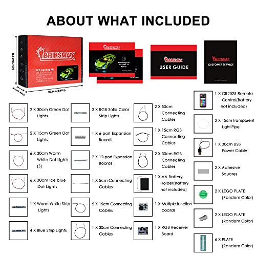 BRIKSMAX Led Lighting Kit for Technic Lamborghini Sián FKP 37 - Compatible with Lego 42115 Building Blocks Model- Not Include The Lego Set