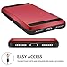 Vofolen for Cover Pocket Rugged Protective Hard Shell - Red