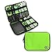BUBM Universal Electronics Organizer, Travel Gear Bag for Cables, USB Drive Shuttle, External Hard Drive, Plug and More (Medium, Green)