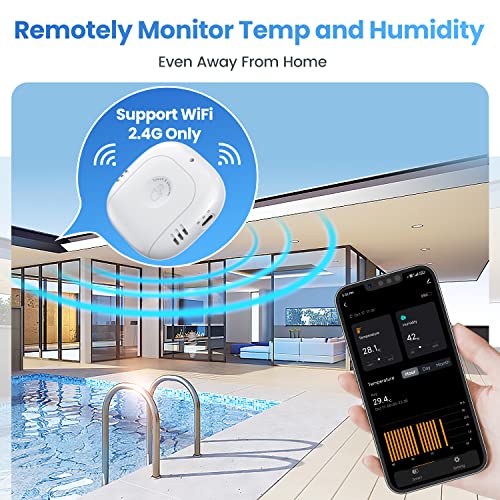 WiFi Temperature Sensor, Chtoocy Smart Remote Temperature Monitor with