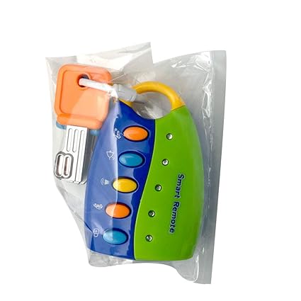 Thboxes Baby Toy Musical Car Key Toy Smart Remote Car Voices Pretend Play Music Education Toy Blue