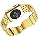 Valuebuybuy Stainless Steel Metal Clasp Buckle Wrist Strap for Apple Watch - Gold/38mm