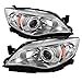 Xtune for 2008-2011 Impreza Chrome Housing Projector Headlights Assembly Direct Fit LH+RH Pair Left+Right/2009 2010