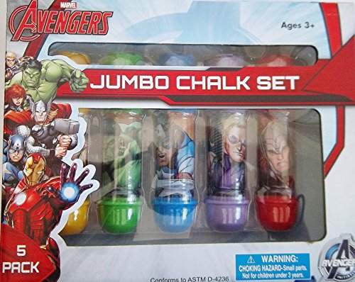 Marvel Avengers Jumbo Chalk Set - 5 Pack