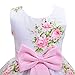 Weixinbuy Girls Dance Pageant Birthday Flower Printed Bowknot Sleeveless Dress