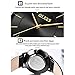 OLEVS Leather Band Watches for Men Easy Reader Date Mens Watches Easy Read Ultra Thin Dial Big Face Casual Classic Dress Black Leather Waterproof Quartz Adjustable Strap Analog Watches with Date