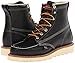Thorogood American Heritage 6” Moc Toe Work Boots for Men - Soft Toe, Premium Full-Grain Leather with Slip-Resistant Wedge Outsole and Comfort Insole; EH Rated, Black - 10 D