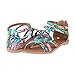 DREAM PAIRS Women's Summer Trendy Print Gladiator Flat Sandals