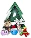 GIANTmicrobes Christmas Tree Mini Microbes Box (Miniature in Size - 2-3 Inches) 5 Special Holiday Ornaments