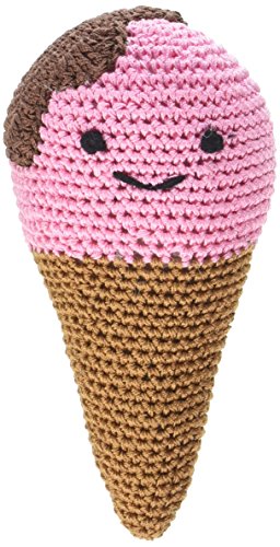 Knit Knacks Organic Crocheted Small Dog Toy - Scoop The Ice Cream Cone - Thumbnail 2