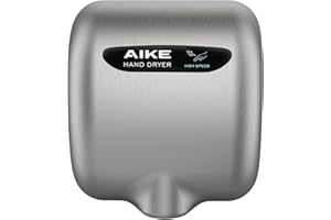 AIKE Surface Mounted High Speed Commercial Hand Dryer CUL Approved 120V 1500W, Brushed Stainless Steel Finish Model AK2800B