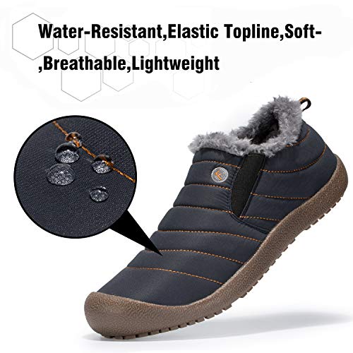 Mishansha Mens Womens Winter Snow Boot Outdoor Indoor Water Resistant Slip On Athletic Casual Walking Ankle Shoes