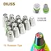 DILISS Russian Piping Tips 27-Pcs Set (15 Russian Tips 10 Disposable Pastry Bags 1 Tri-Color Coupler & 1 Reusable Silicone Pastry Bag)