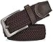 GALLERY SEVEN Woven Elastic Braided Belt For Men - Fabric Stretch Casual Belt - Brown - X-Large (44-48