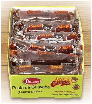 Guava Candy (Dulce de Guayaba) Made with 100% Real Guava - 1 oz bar (12 Bars per Box)